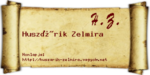 Huszárik Zelmira névjegykártya